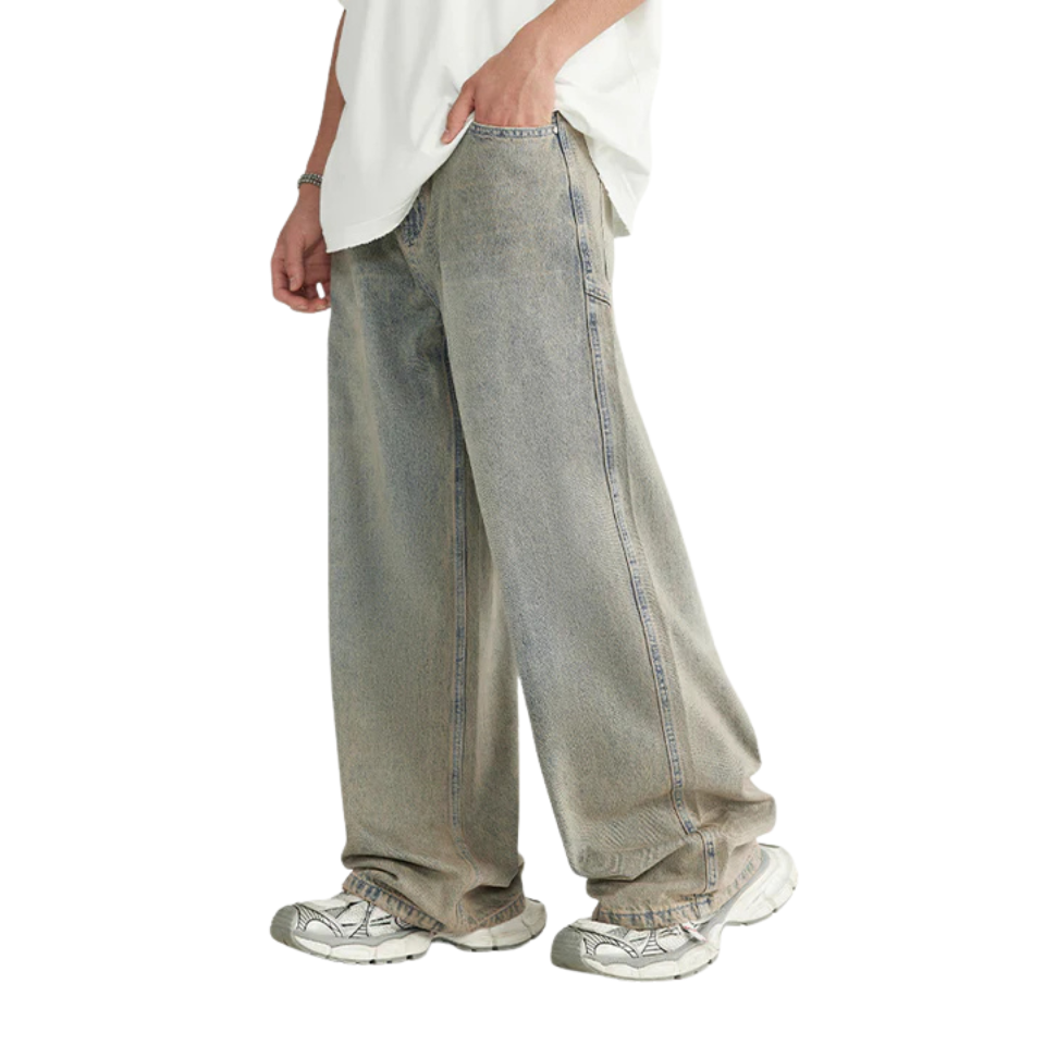 ROW CREAM BAGGY JEANS