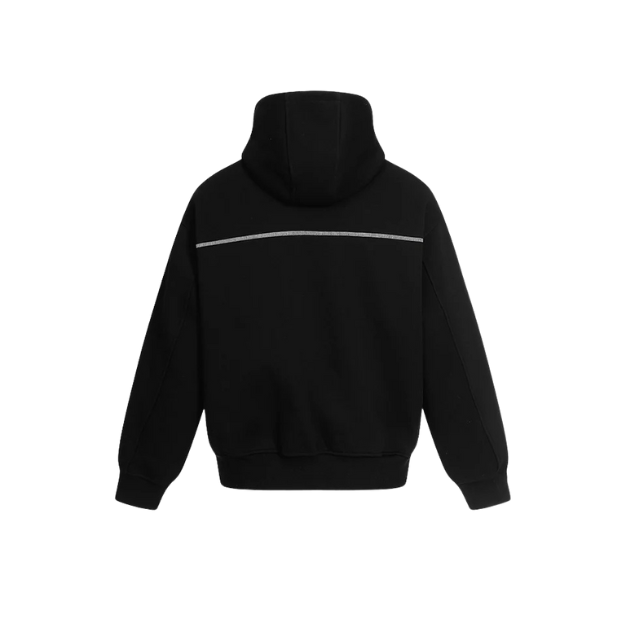 Reflective Layer Black Hoodie