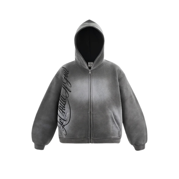 Art Washed Grey Hoodie