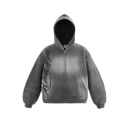 Art Washed Grey Hoodie