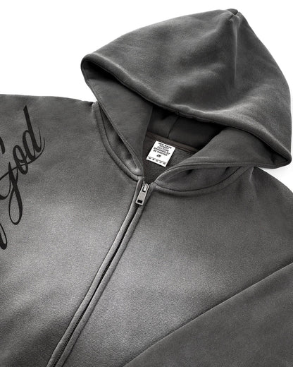 Art Washed Grey Hoodie