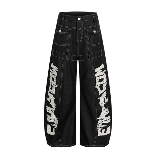Black Street Graffiti Jeans