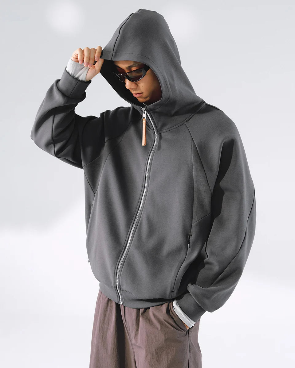 Black Tech Fleece Hoodie