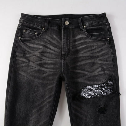 Black Bandana Jeans