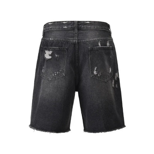 Black Ripped Shorts Jeans