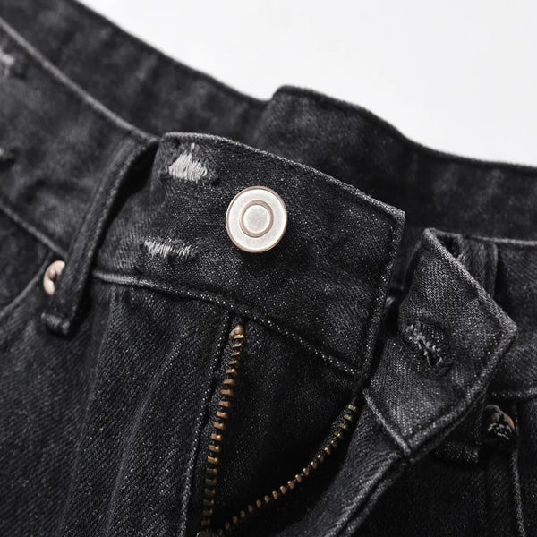 Black Ripped Shorts Jeans