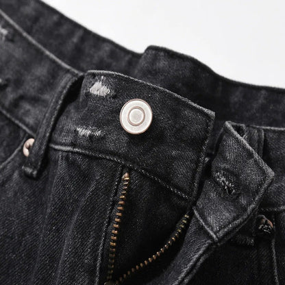 Black Ripped Shorts Jeans