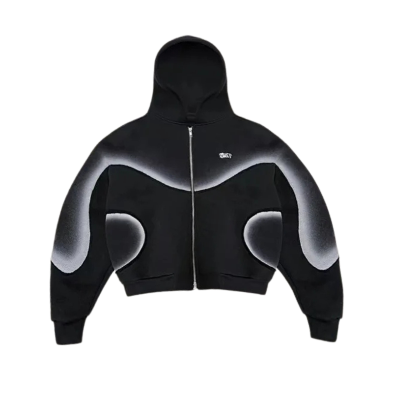 Black Wave Fading Hoodie
