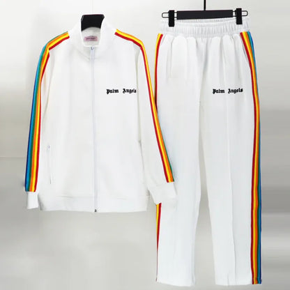 PALM ANGELS SET - RAINBOW STRIPES WHITE