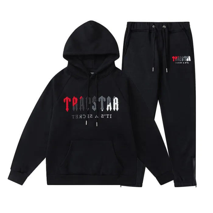 TRAPSTAR SET - RED CHENILLE DECODED BLACK