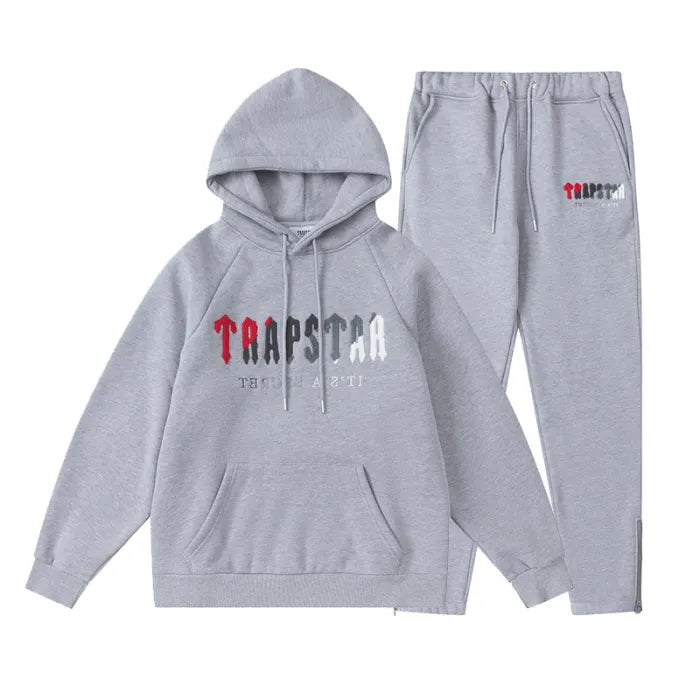 TRAPSTAR SET - RED CHENILLE DECODED GRAY