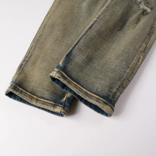 Cream Snake Jeans