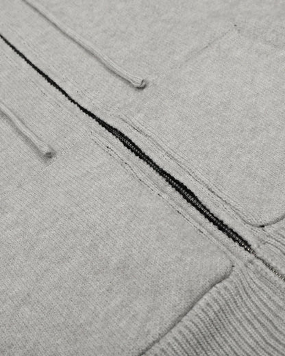 Cropped Gothic Grey Hoodie