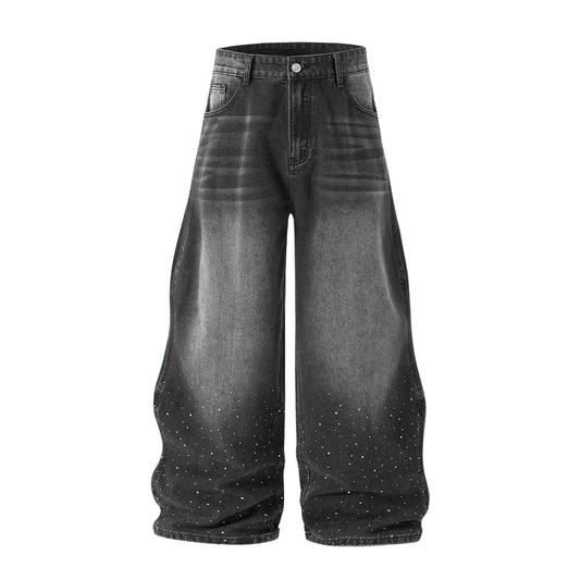 DIAMONDS BLACK BAGGY JEANS