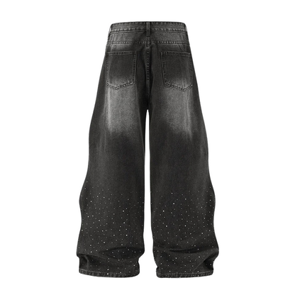 DIAMONDS BLACK BAGGY JEANS