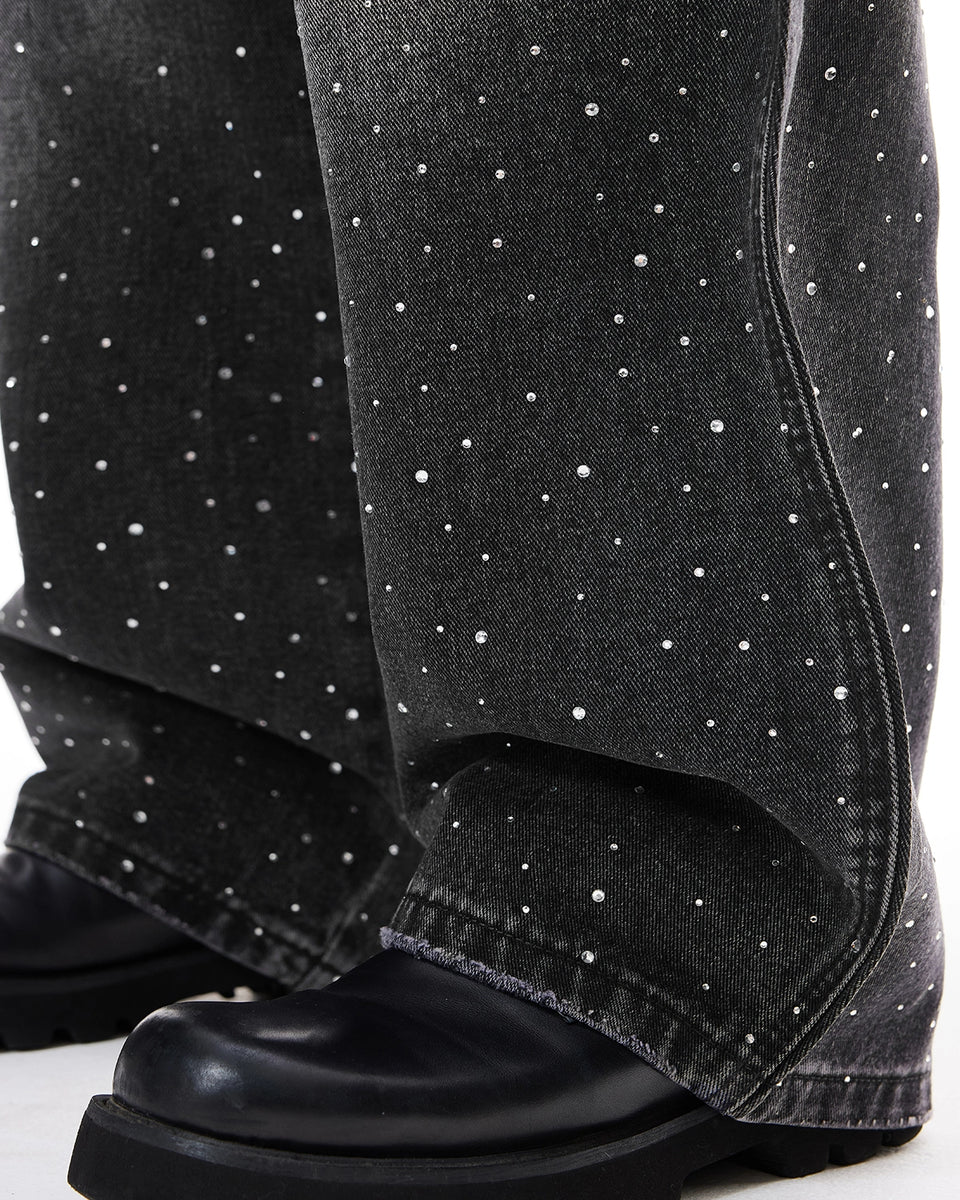 DIAMONDS BLACK BAGGY JEANS