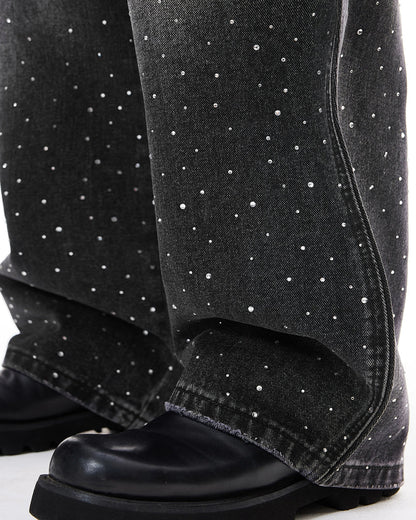 DIAMONDS BLACK BAGGY JEANS