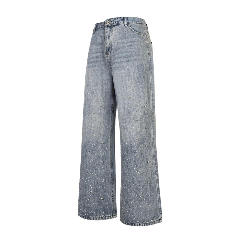 DIAMONDS LIGHT BLUE BAGGY JEANS