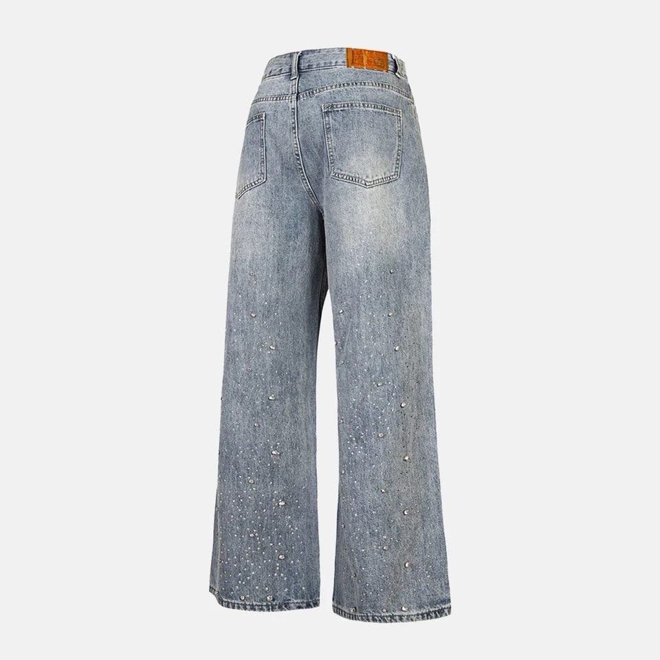 DIAMONDS LIGHT BLUE BAGGY JEANS