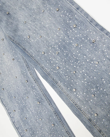 DIAMONDS LIGHT BLUE BAGGY JEANS