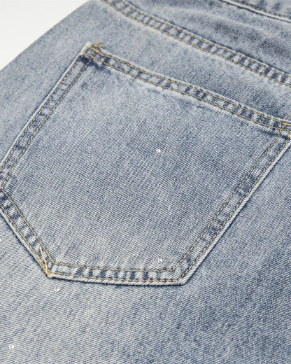DIAMONDS LIGHT BLUE BAGGY JEANS