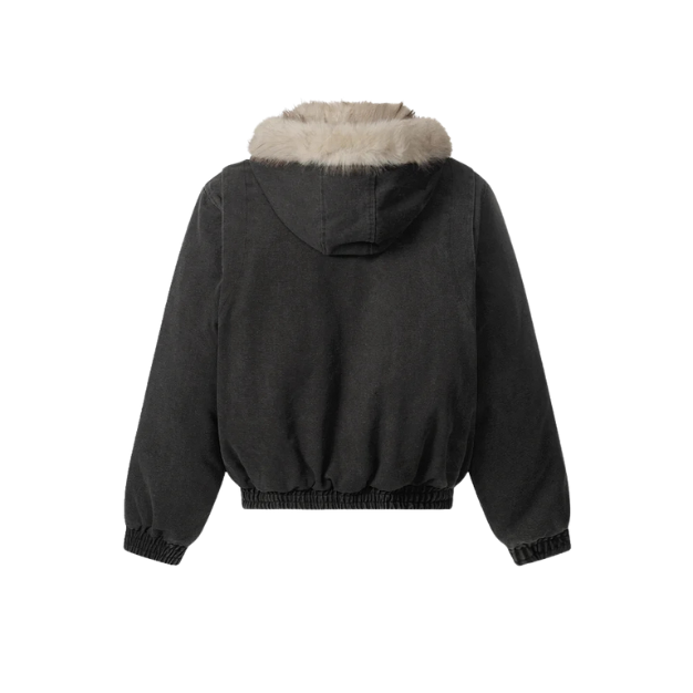 Detachable Fur Beige Jacket