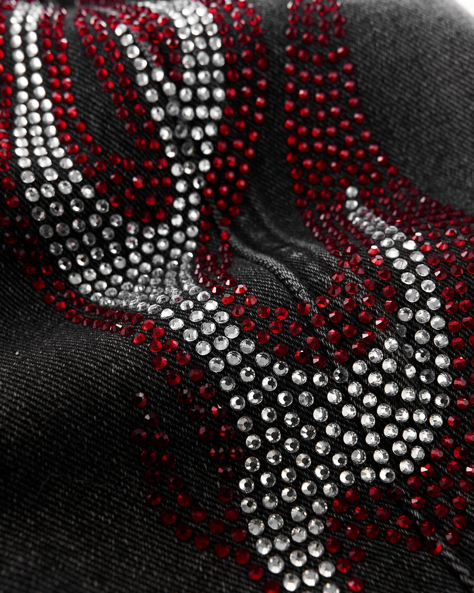 FLAME BLACK BAGGY JEANS