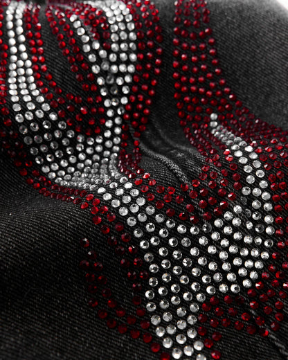 FLAME BLACK BAGGY JEANS