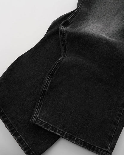 FLAME BLACK BAGGY JEANS