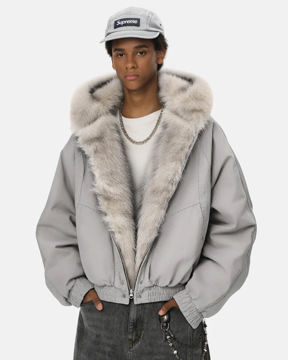 Faux Fur Cream Jacket
