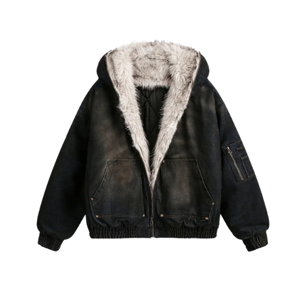 Faux Fur Washed Jacket