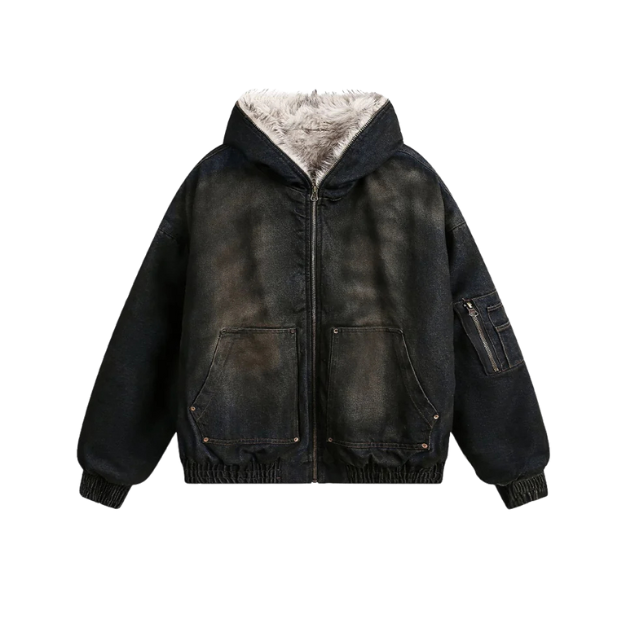 Faux Fur Washed Jacket