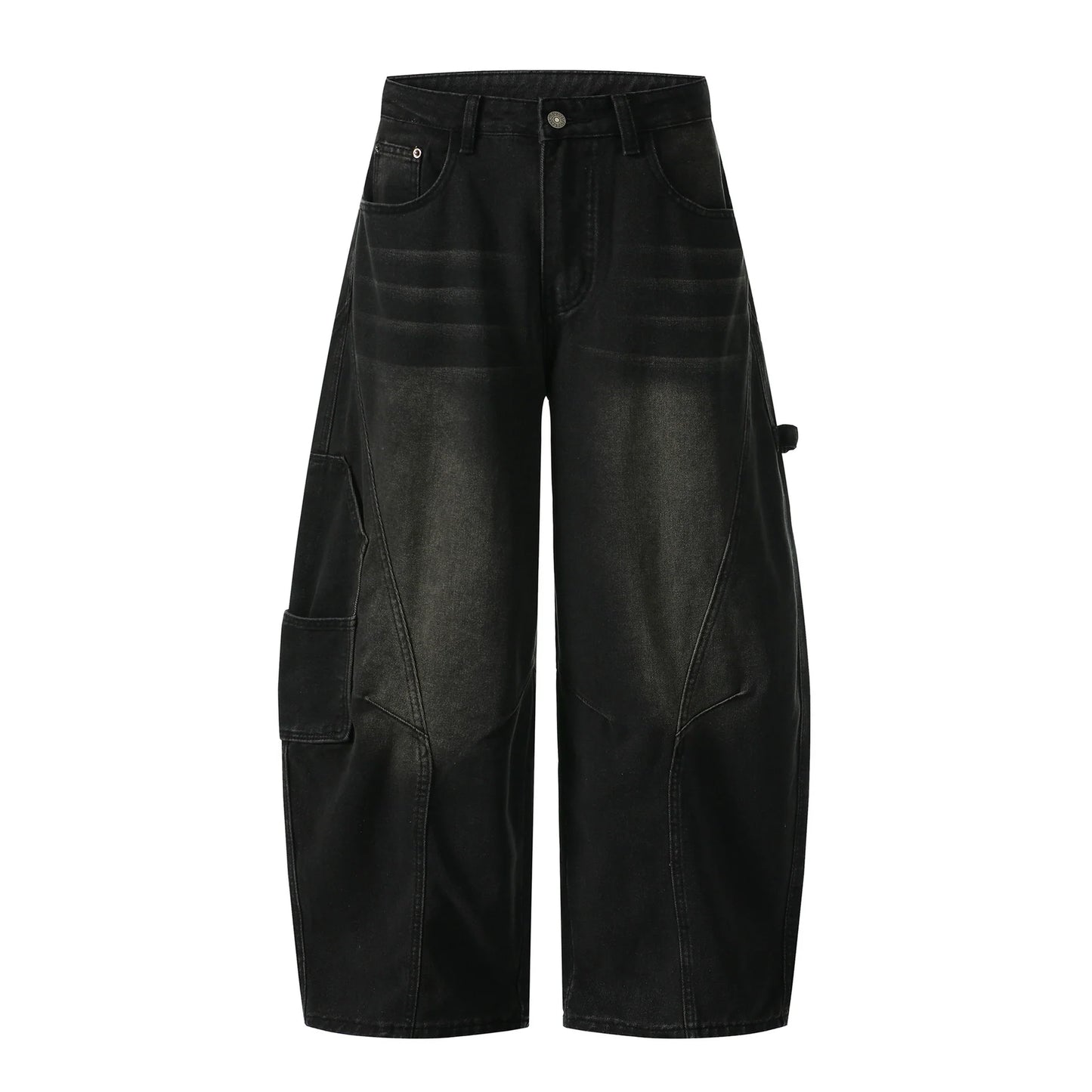 GRAPHIC BLACK BAGGY JEANS
