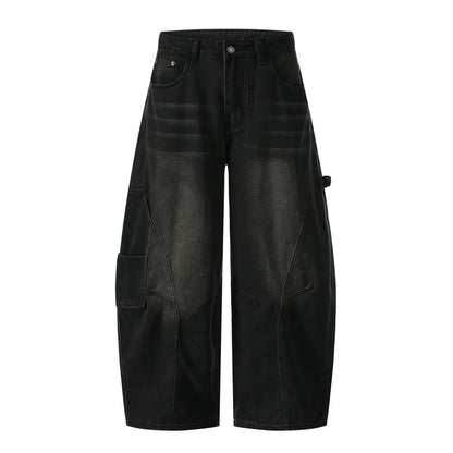 GRAPHIC BLACK BAGGY JEANS