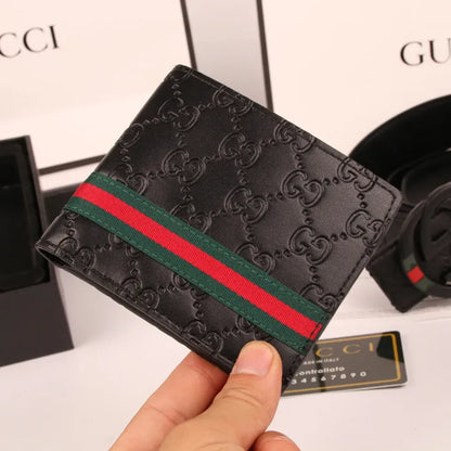 GUCCI - INTERLOCKING GOLD + BLACK WALLET