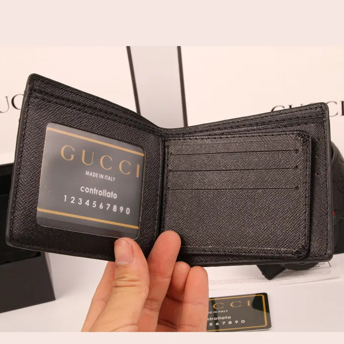 GUCCI - INTERLOCKING GOLD + BLACK WALLET