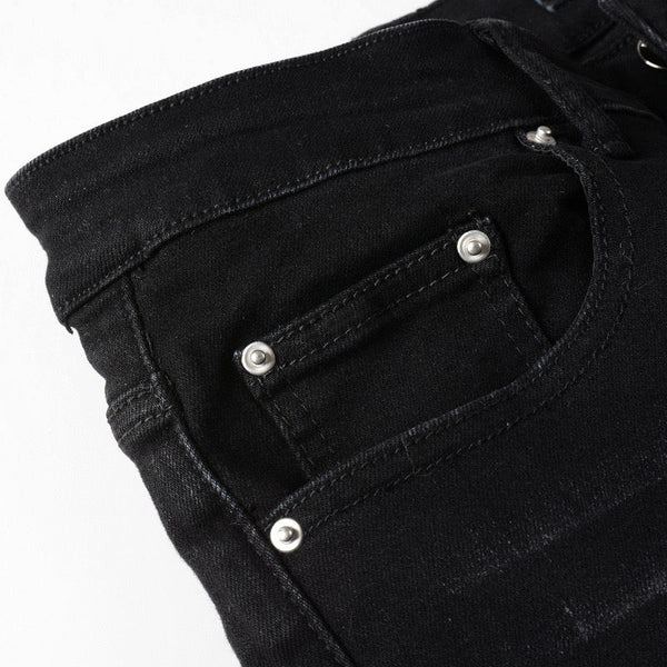 Grey Patch Jeans
