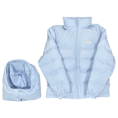 NIGHTSHIFT PUFFER HOOD - ICE BLUE