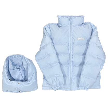 NIGHTSHIFT PUFFER HOOD - ICE BLUE