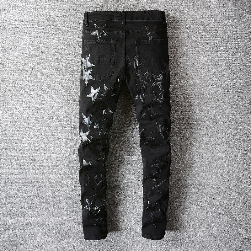 Total Black Stars Jeans
