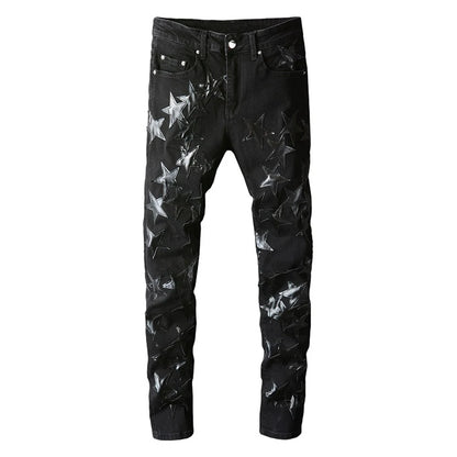 Total Black Stars Jeans