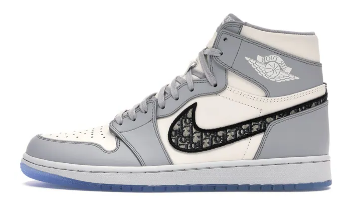 JORDAN 1 X DIOR - GRAY WHITE