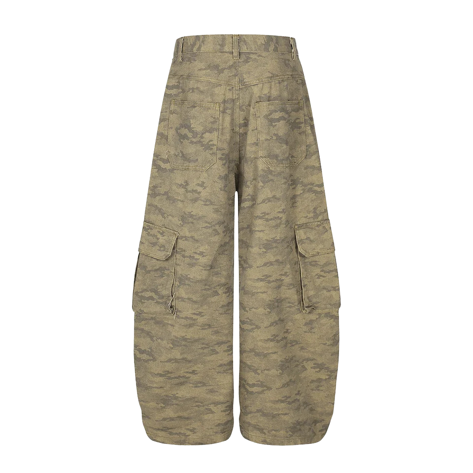 KHAKI CAMO BAGGY JEANS
