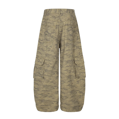 KHAKI CAMO BAGGY JEANS