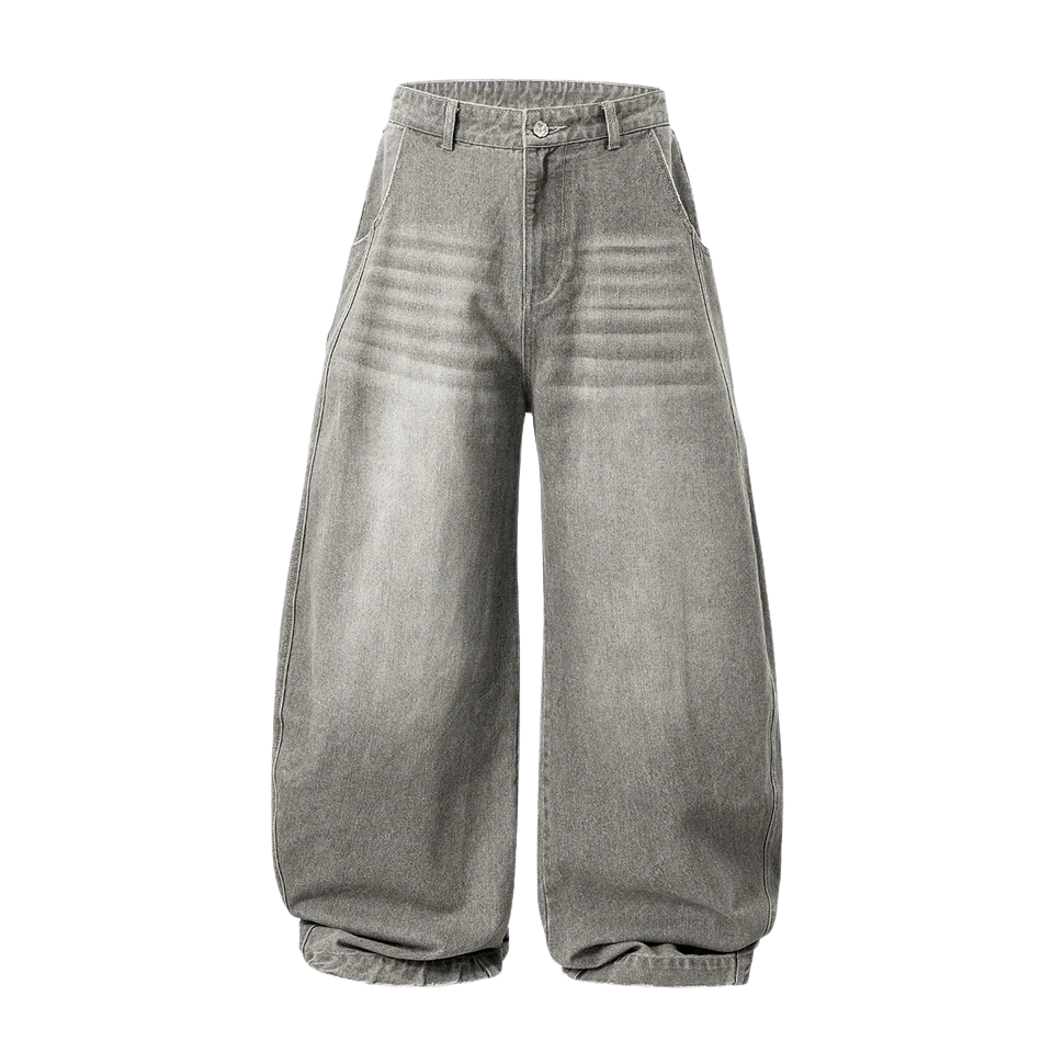 LIGHT GRAY BAGGY JEANS