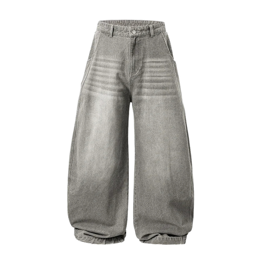 LIGHT GRAY BAGGY JEANS
