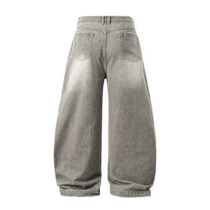 LIGHT GRAY BAGGY JEANS