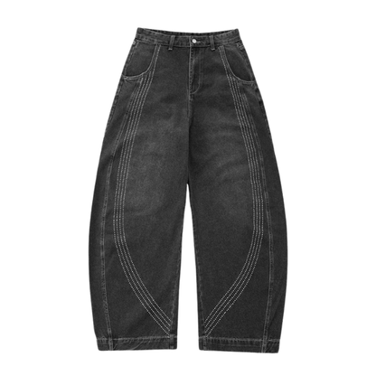 Multiple Rinestone Stripes Jeans