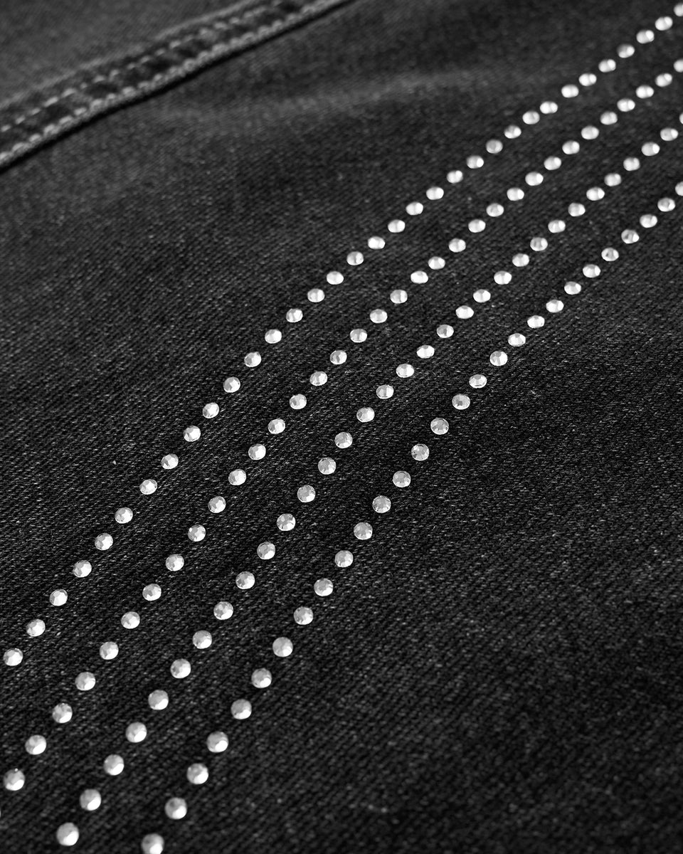 Multiple Rinestone Stripes Jeans