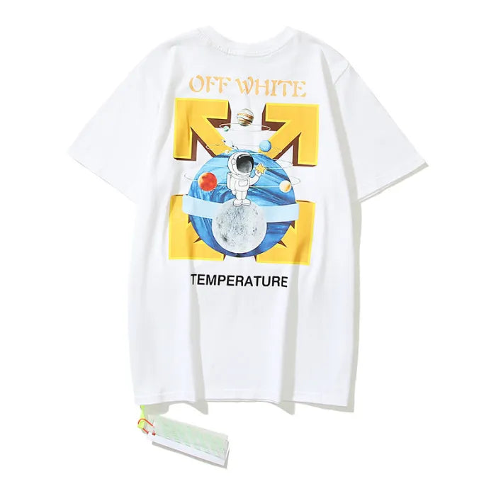 OFF WHITE SHIRT - ROTATING PLANETS